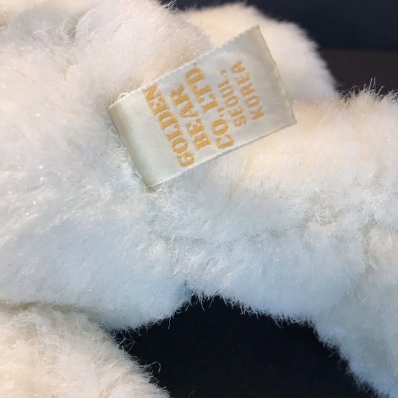 VINTAGE GOLDEN BEAR CO. BUNNY RABBIT WHITE EASTER 9"  PLUSH STUFFED ANIMAL TOY - Picture 3 of 5